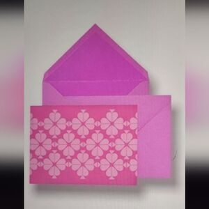 NEW kate spade Pink Neon Spade Flower Notecard Set